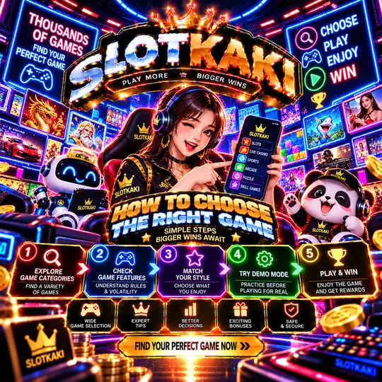 SLOTKAKI how to choose a game – banner black and gold: steps to pick a suitable game